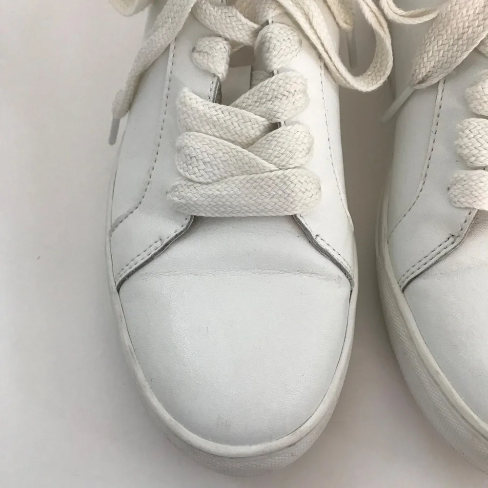 KATE SPADE White Leather Low Top Sneakers Women’s Size 10